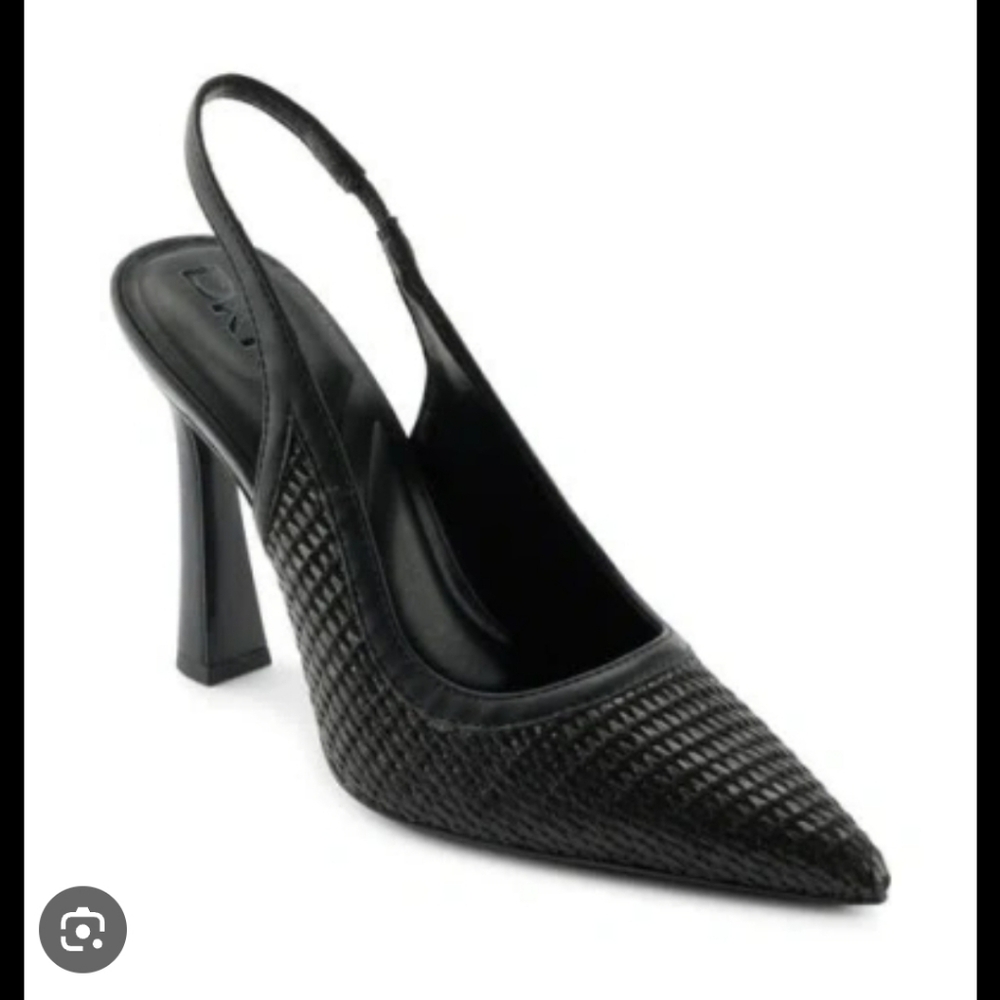 DKNY Black  Cinette Slingback Pump In Black Heels | Sz 11 | NWT